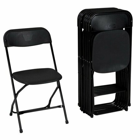 ZOWN 60540BLK8E Premium Black Commercial Banquet Folding Chair - 8/Pack, 8PK 31260540BLK8